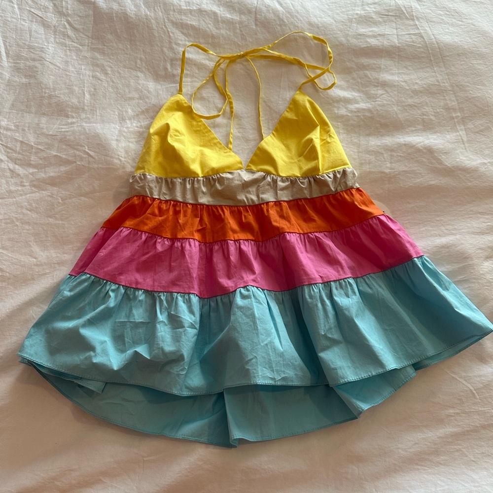 New - STAUD Olympia tiered top, XL